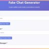 Build your own fake chat maker with this smart AI chat generator. Experience lifelike chat simulation tools to design custom conversations for fun or projects.