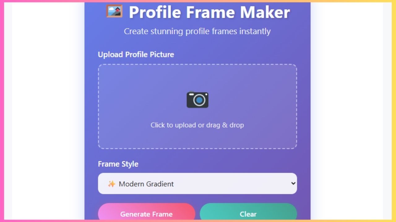 Discover the Profile Frame Maker Prompt—craft custom, vibrant frames for profiles with this embeddable HTML tool. Instant uploads, style options, and downloads for social & gaming. Pro SEO guide inside!