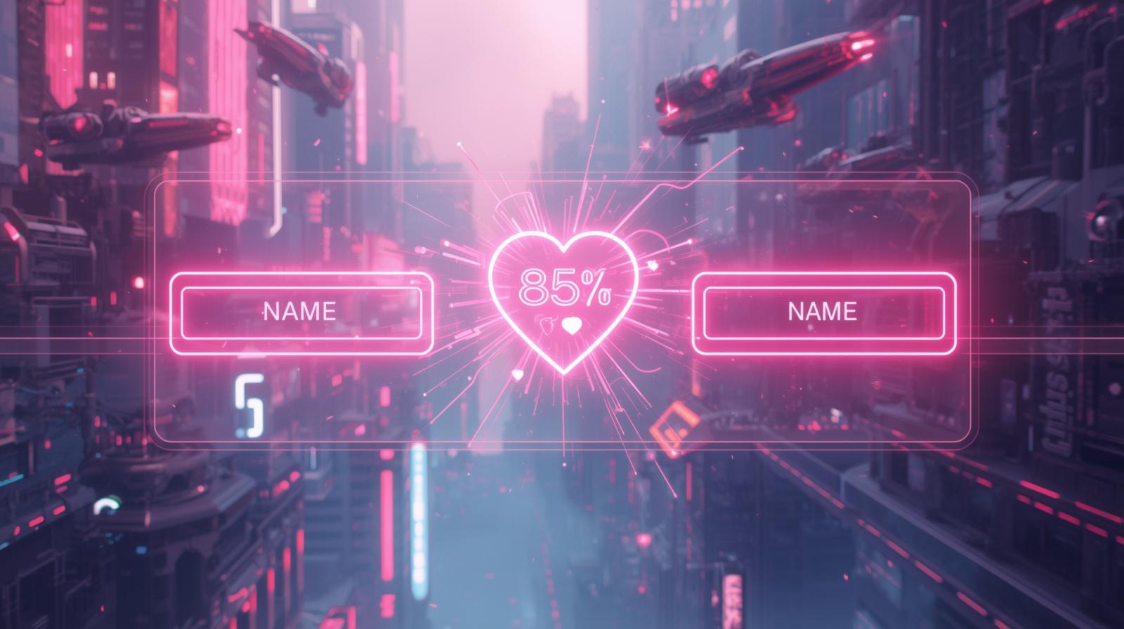 Calculate your love compatibility with our free Love Calculator tool. Enter two names to get romance percentage, relationship analysis, and fun love insights instantly.