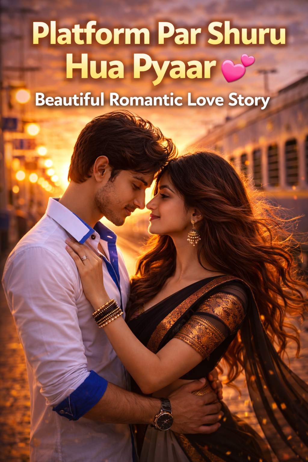 रेलवे प्लेटफार्म पर शुरू हुई खूबसूरत Love Story का रोमांटिक दृश्य