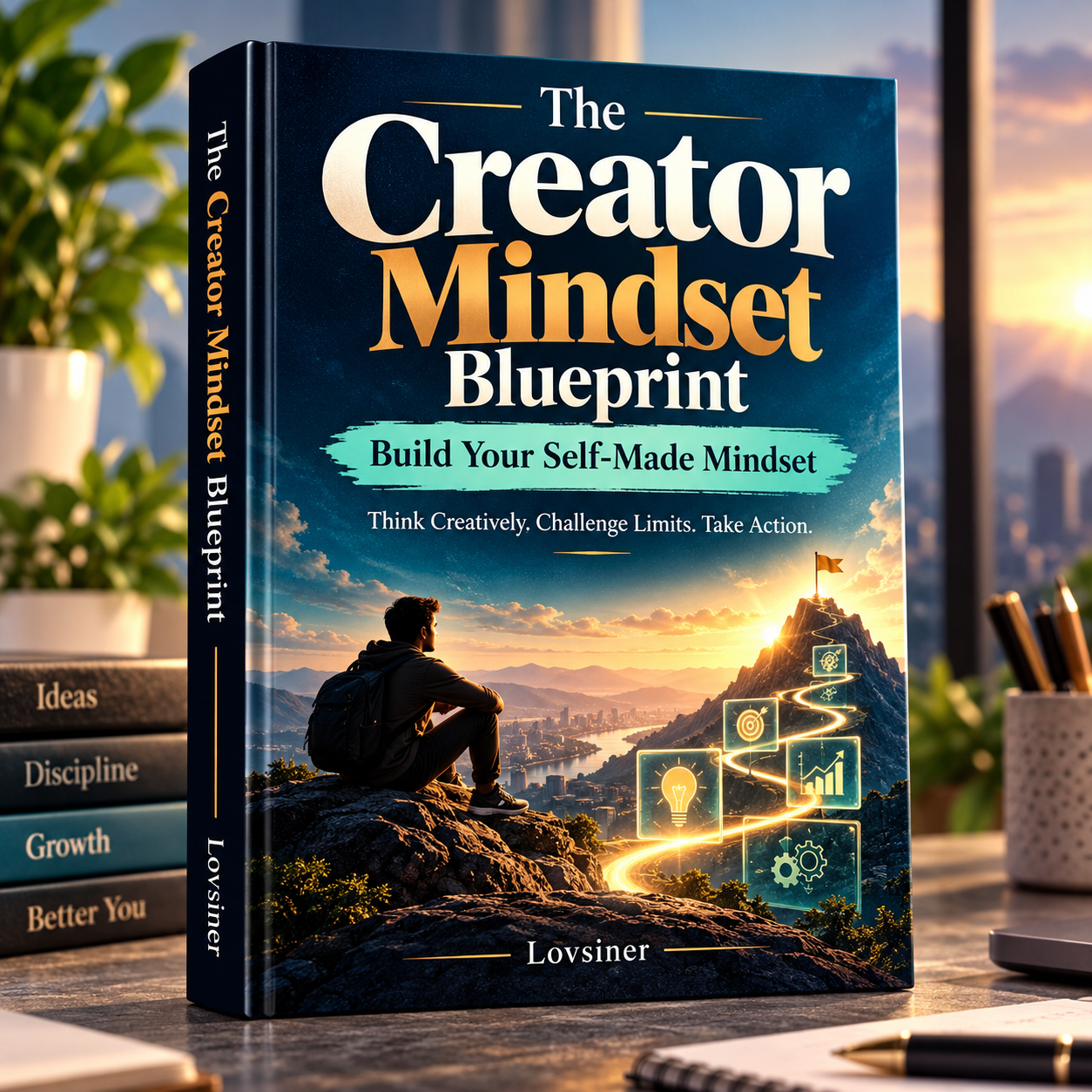 The Creator Mindset Blueprint, a 20-page Hinglish self-development PDF eBook by Lovsiner